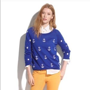 Madewell Anchors and Dots Crew Neck Sweater